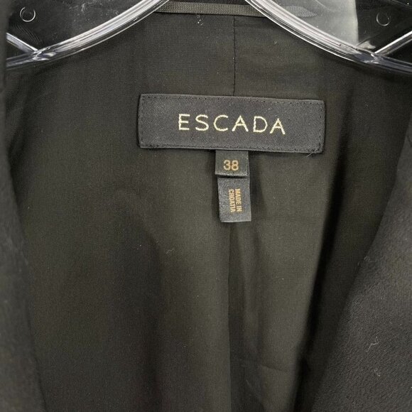 Escada Size EUR 38/8-10 Black Wool Double Button Blazer - Picture 3 of 6